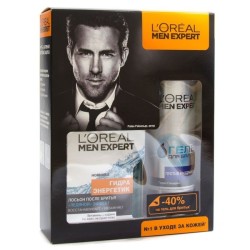 Набор L'Oreal мен эксперт лосьон после бритья гидра энергетик ледяной эффект + гель для бритья ледяной эффект 100 мл + 200 мл