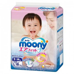 Подгузники 18 шт. Moony 9-14 кг р. L