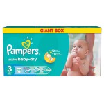 Подгузники, Pampers (Памперс) 4-9 кг р. 3 112 шт актив беби миди