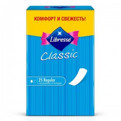 Прокладки женские ежедневные Libresse классик регуляр софт 25 шт.