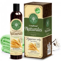 Набор Compliment №711 Натуралис шампунь конский кератин и протеины пшеницы + полотенце 335 мл