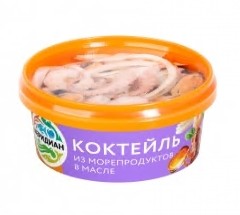 Коктейль, Меридиан 180 г из морепродуктов в масле