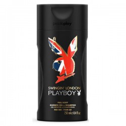 Гель для душа и шампунь для мужчин, Playboy (Плейбой) 250 мл Свингин Лондон парфюмированный